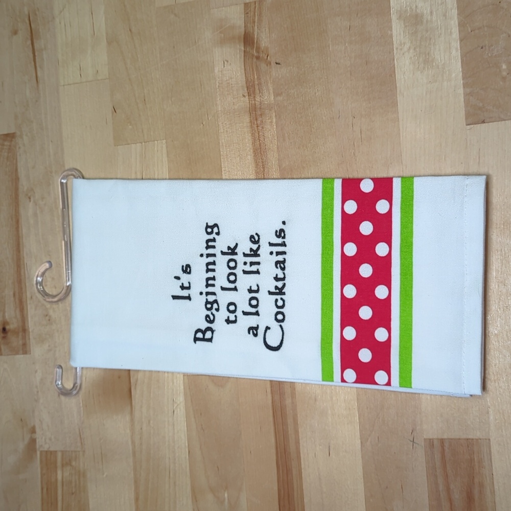 🍸 NEW! "It's Beginning to Look A Lot Like Cocktails" Kitchen Towel